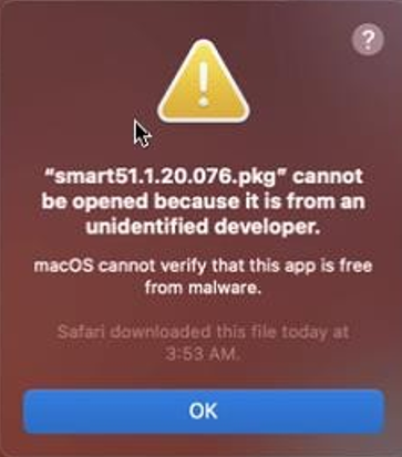 macOS security warning