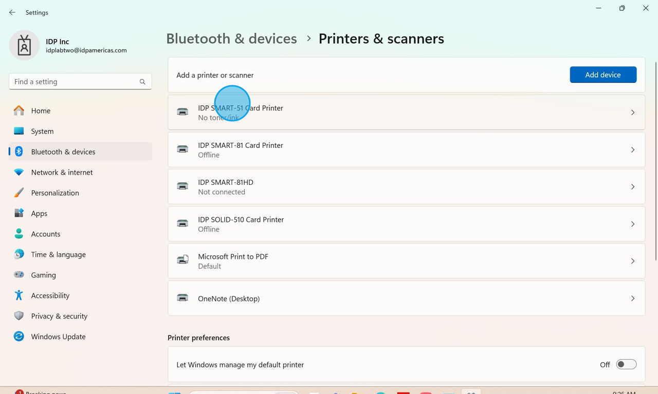 Select Printer